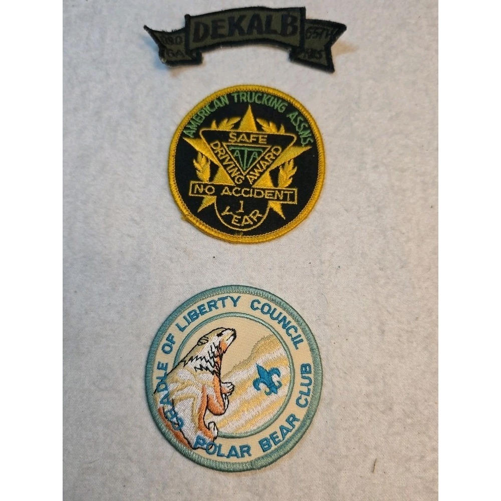 Lot Of Patches. Dekalb 65th American Trucking Association Safe Driving 1 Yr...